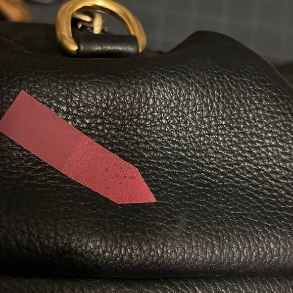 Worthington Black Cowhide Leather Satchel Handbag 14.5" L x 8" T 6" W - Picture 13 of 13